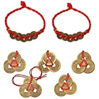 PPX 7 Unids Monedas de la Suerte Monedas de Nudo Chino Monedas de Feng Shui Monedas I-Ching de Recuerdo Monedas…